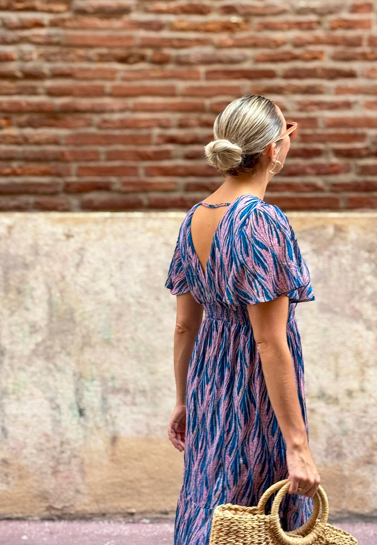 Robe longue imprimée
