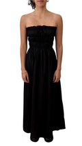 Robe en popeline smockée