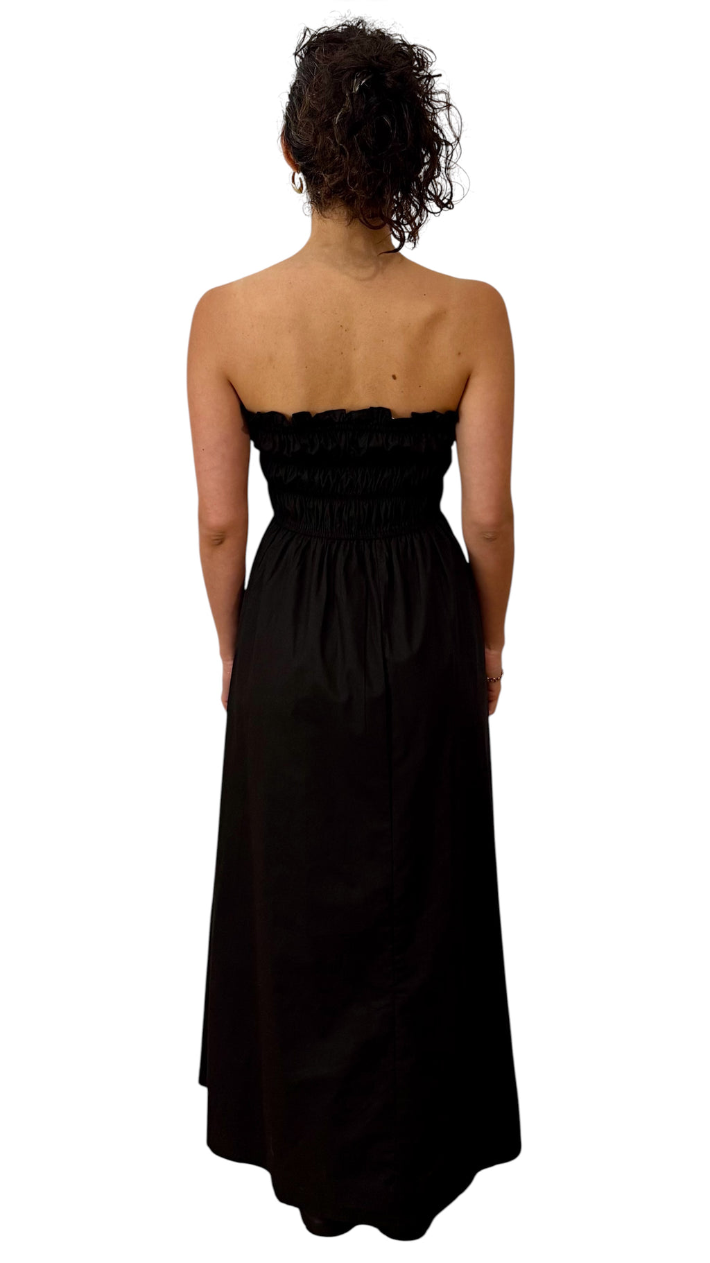Robe en popeline smockée