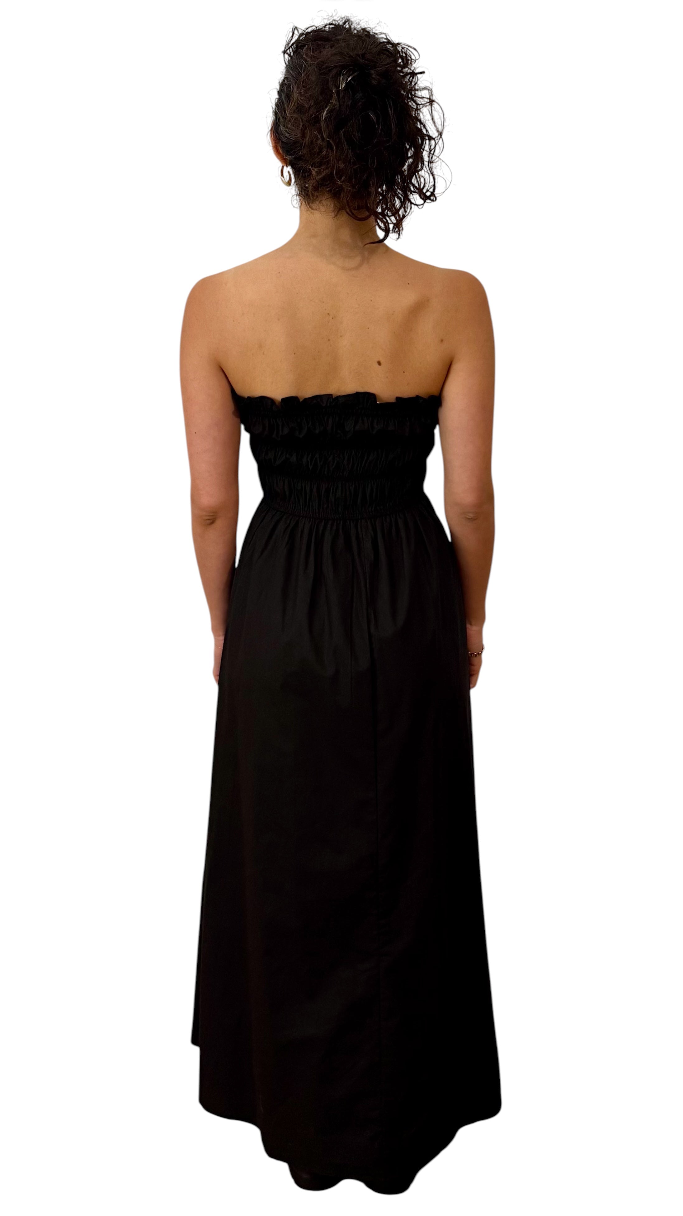 Robe en popeline smockée