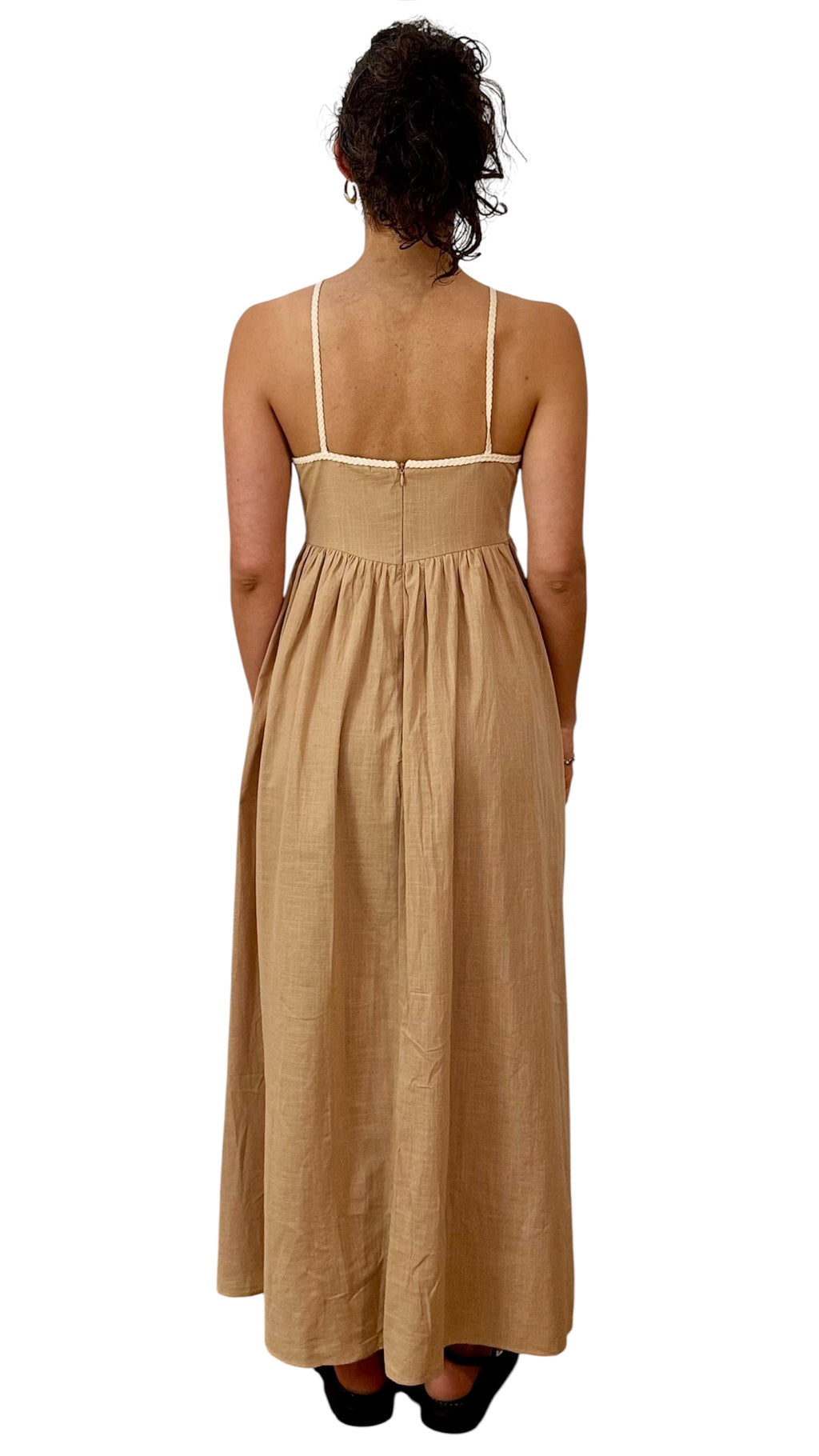 Robe maxi beige