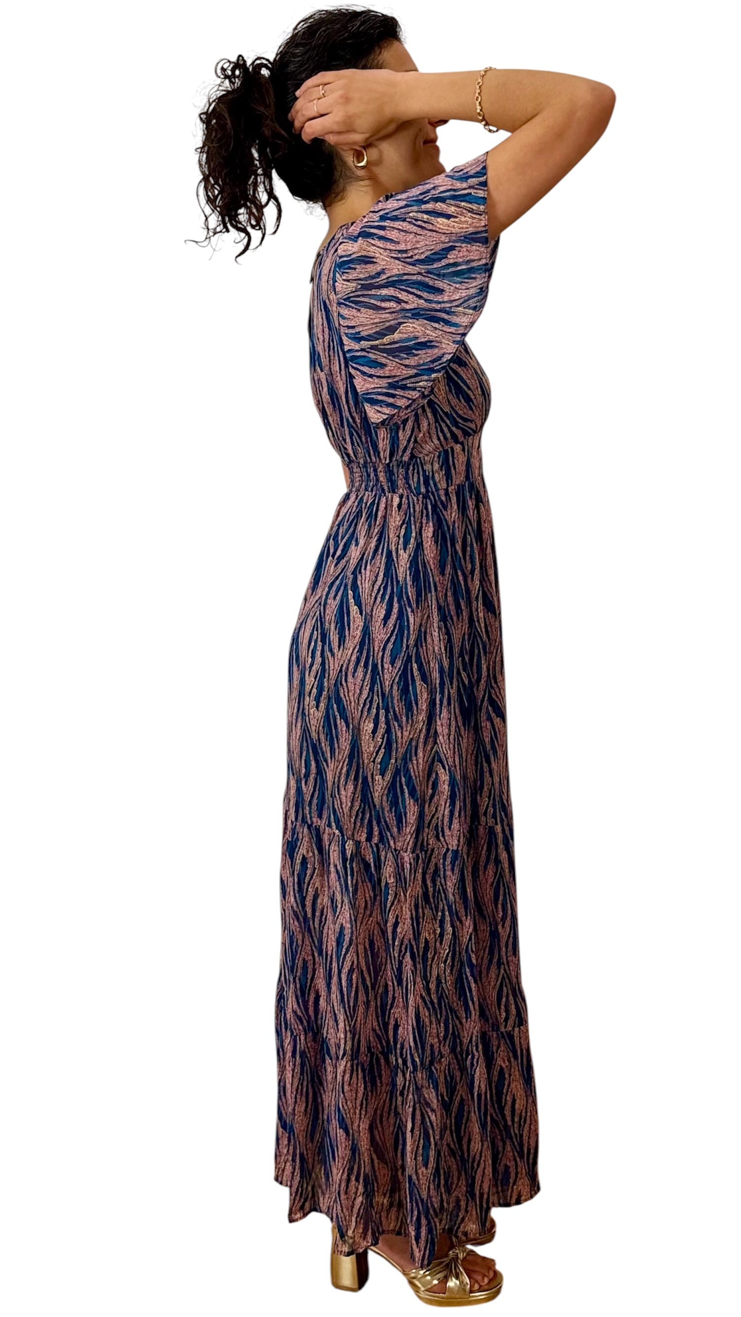 Robe longue imprimée
