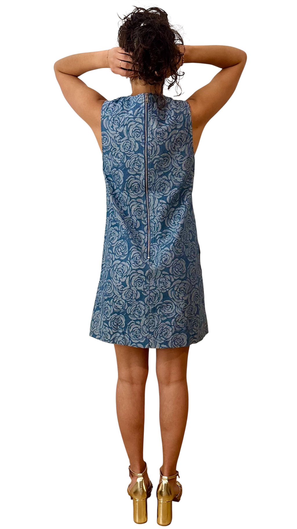 Robe en jean imprimée