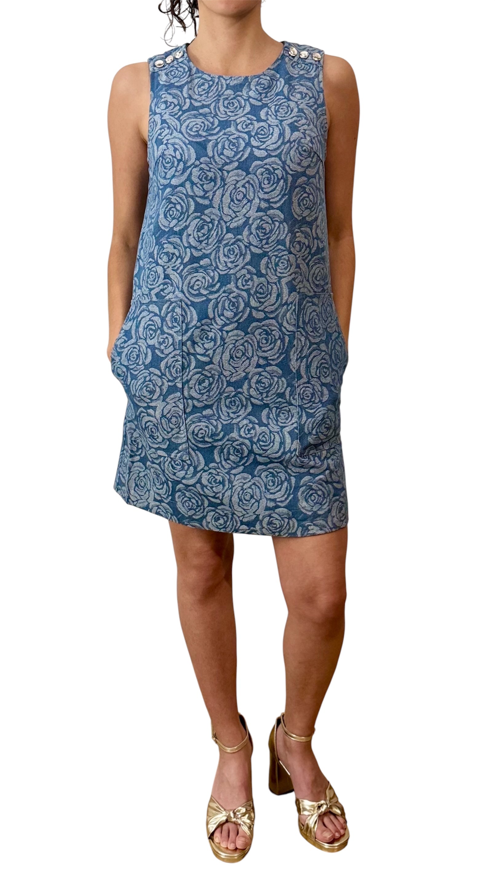 Robe en jean imprimée