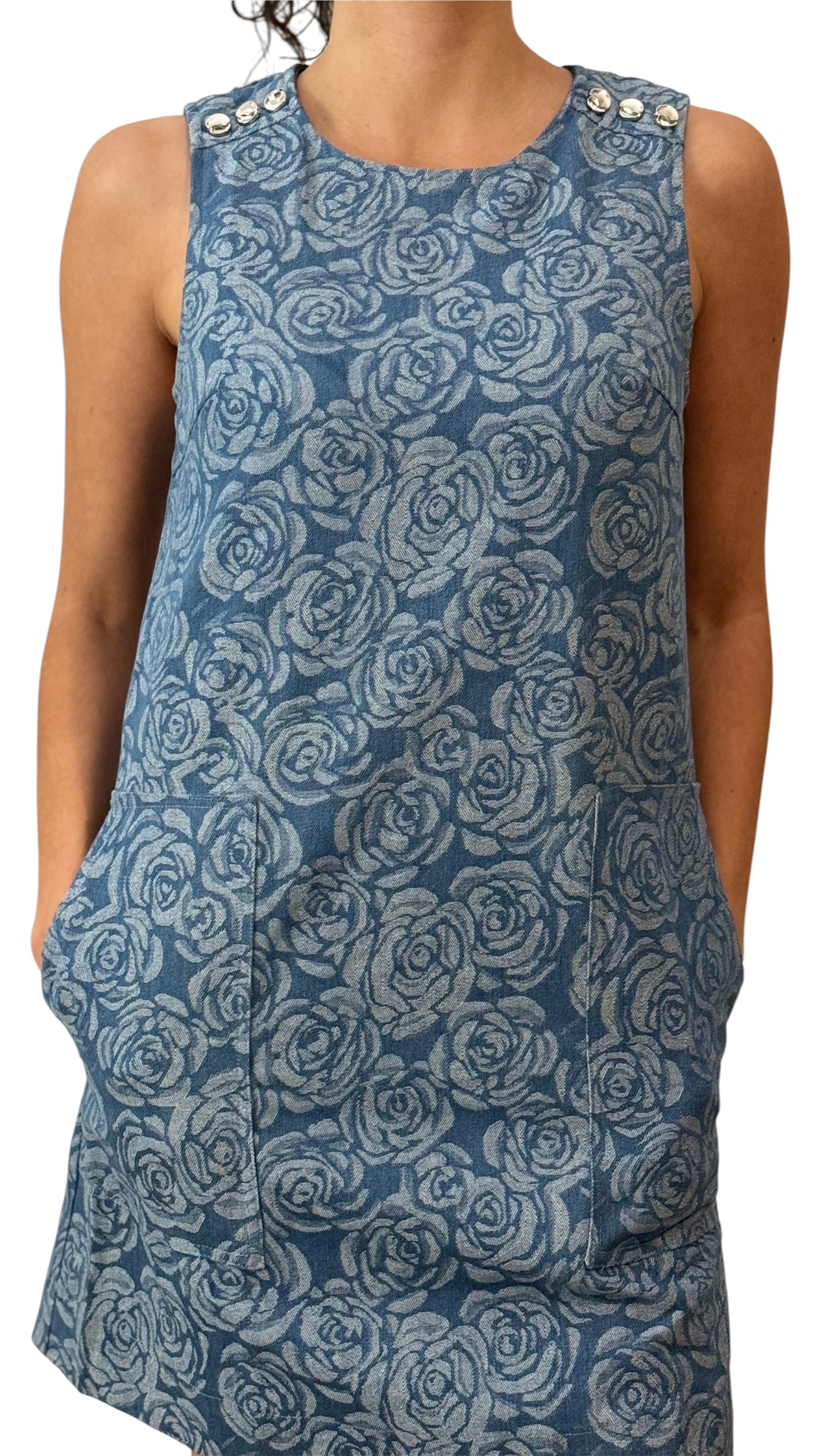 Robe en jean imprimée