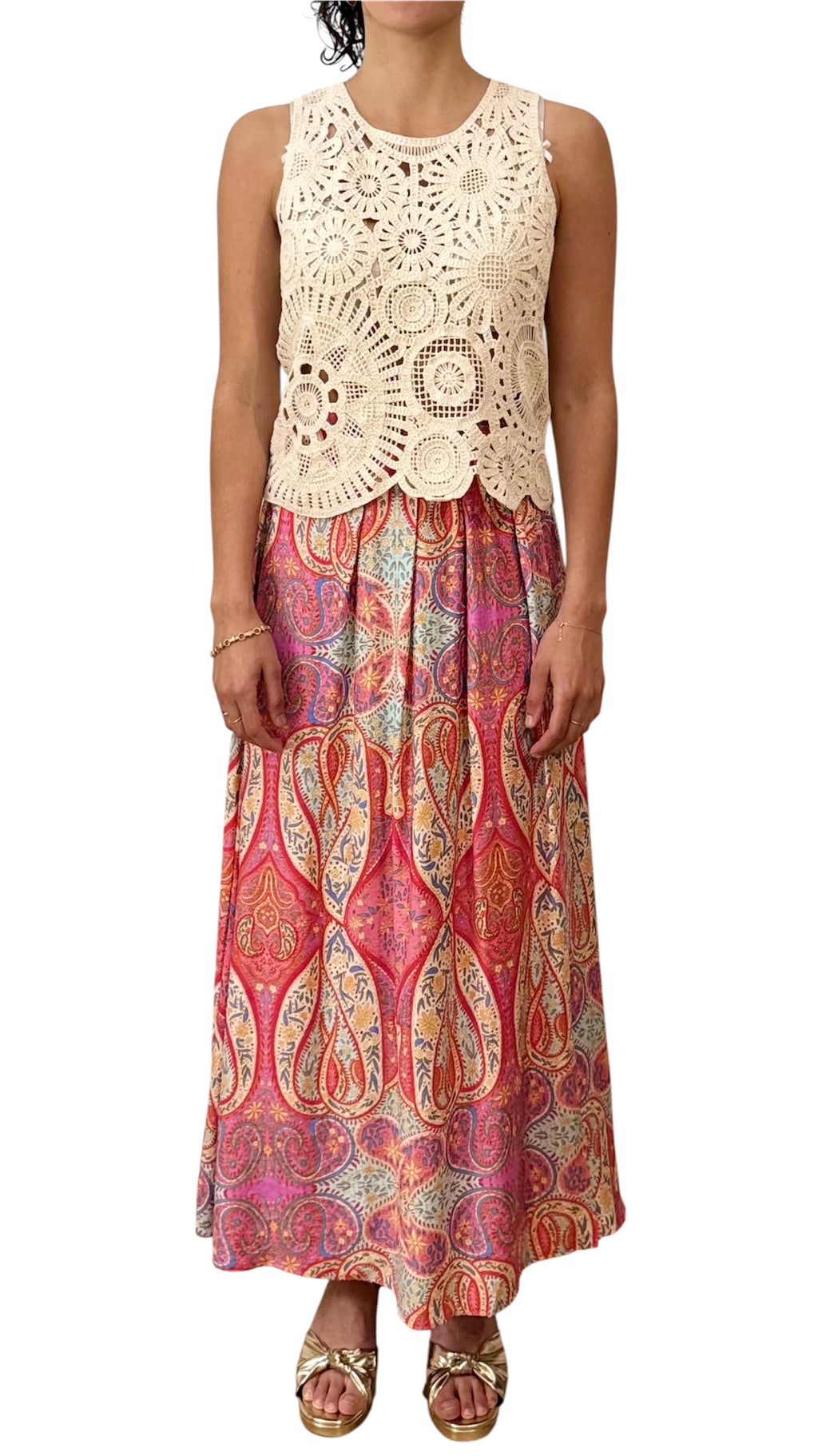Top en crochet à motifs