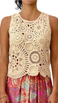 Top en crochet à motifs