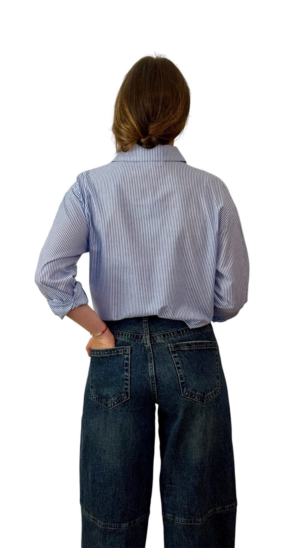 Chemise rayée bleue